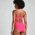 Bandeau Scallop Swimsuit, Pink