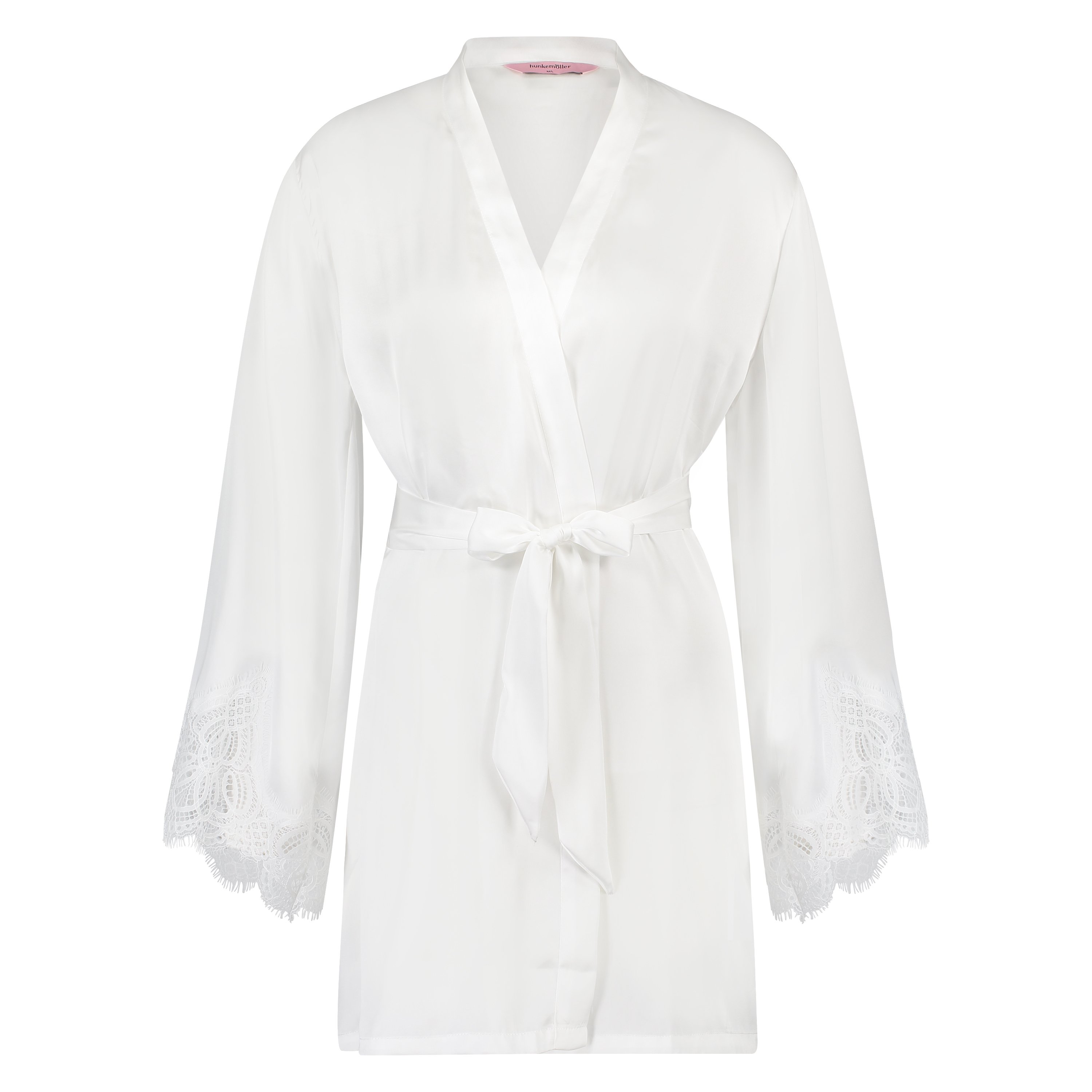 Satin Kimono, White, main