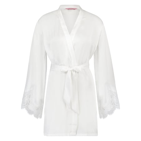 Satin Kimono, White