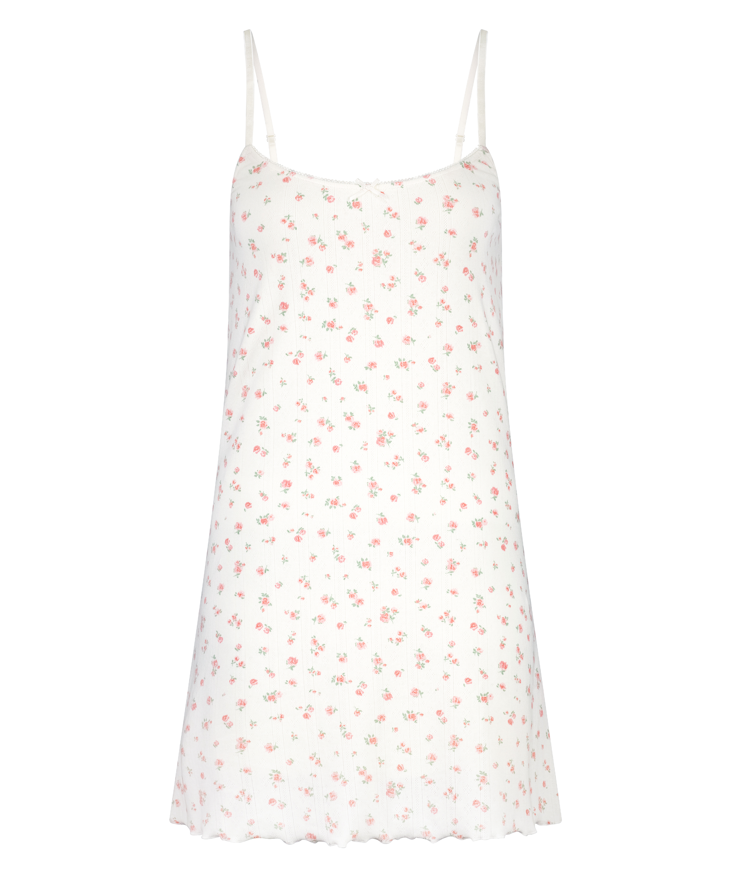 Slipdress Pointelle, White, main