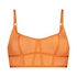 Sexy mesh longline bralette, Orange