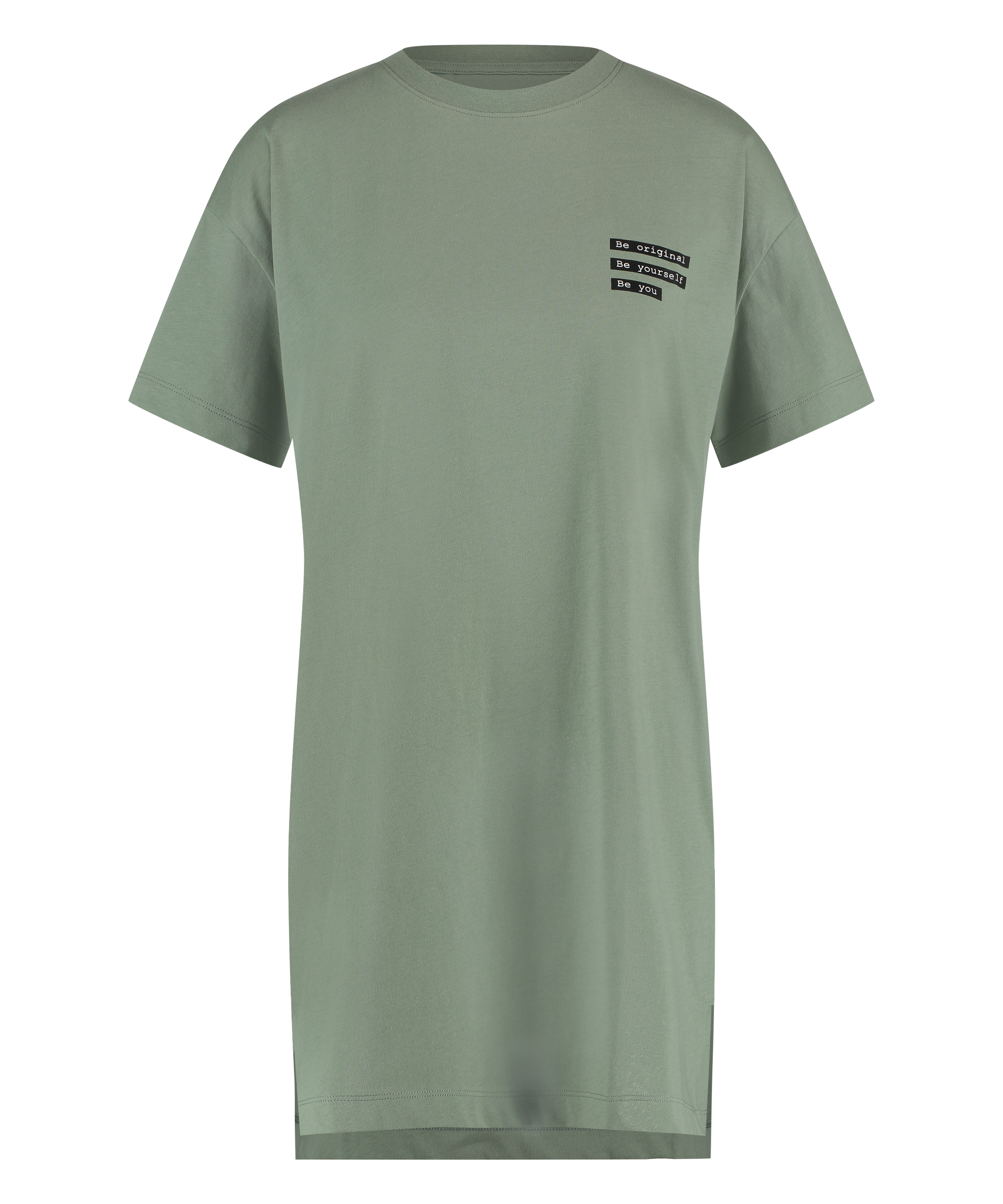 Round Neck Nightshirt, Green, main