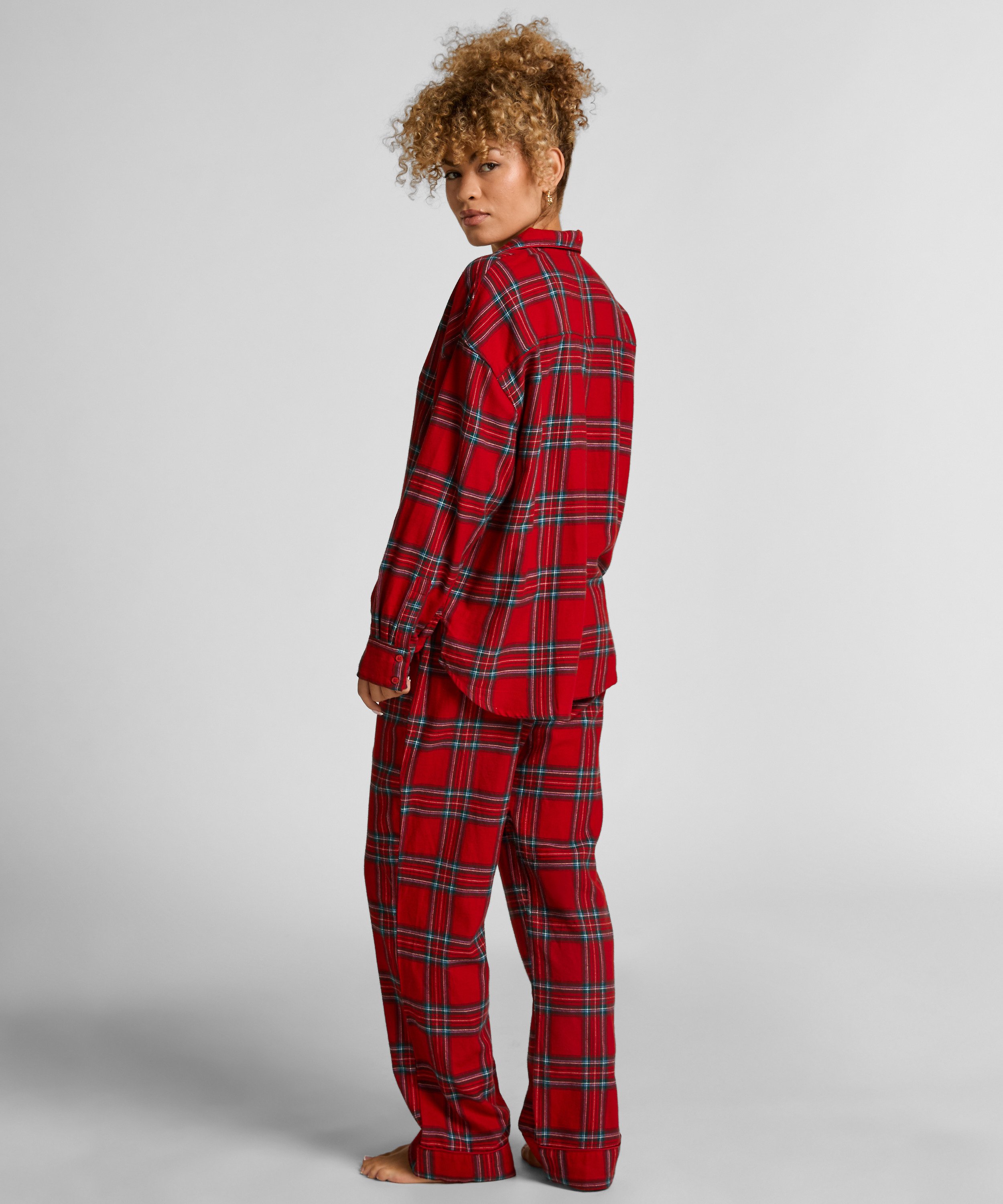 Petite Flannel Pyjama Pants, Red, main