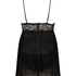 Babydoll Animal Flock Lace, Black