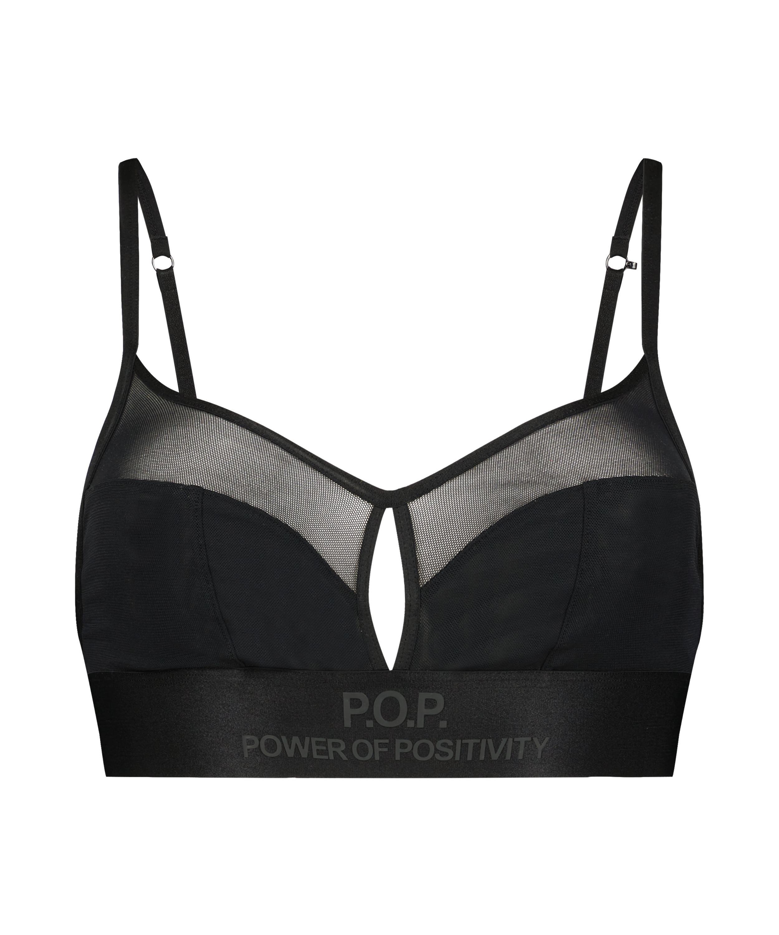 Bralette Mesh Flexing, Black, main