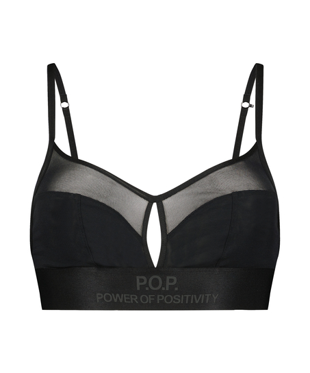 Bralette Mesh Flexing, Black