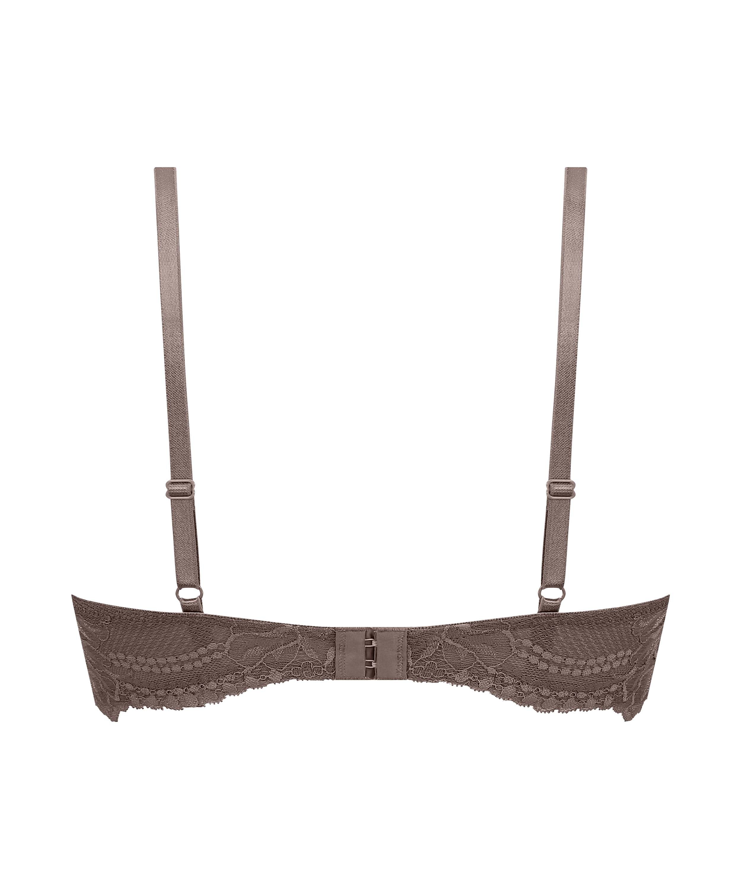 Leonie Padded Non-Wired Bra, Brown, main