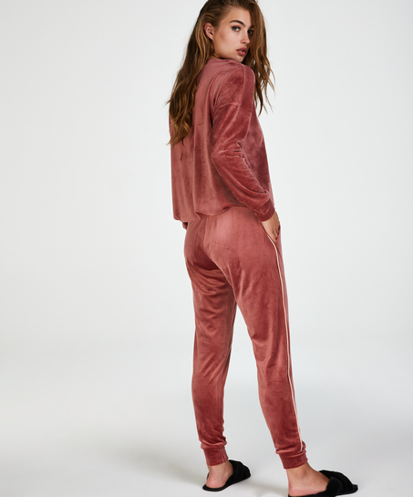 Velours Jogging Bottoms, Pink