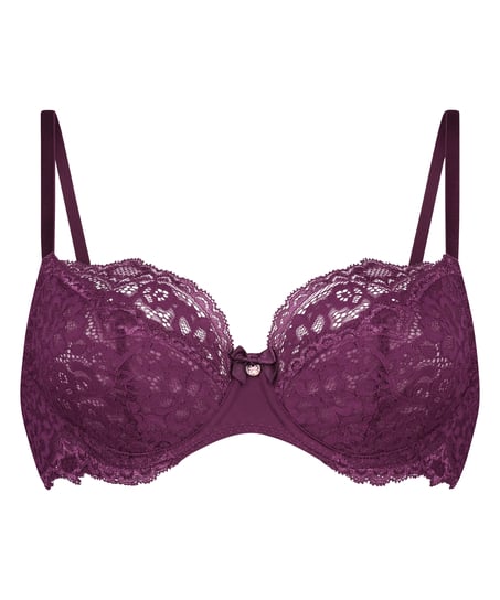 Marine Non-Padded Underwired Bra, Purple