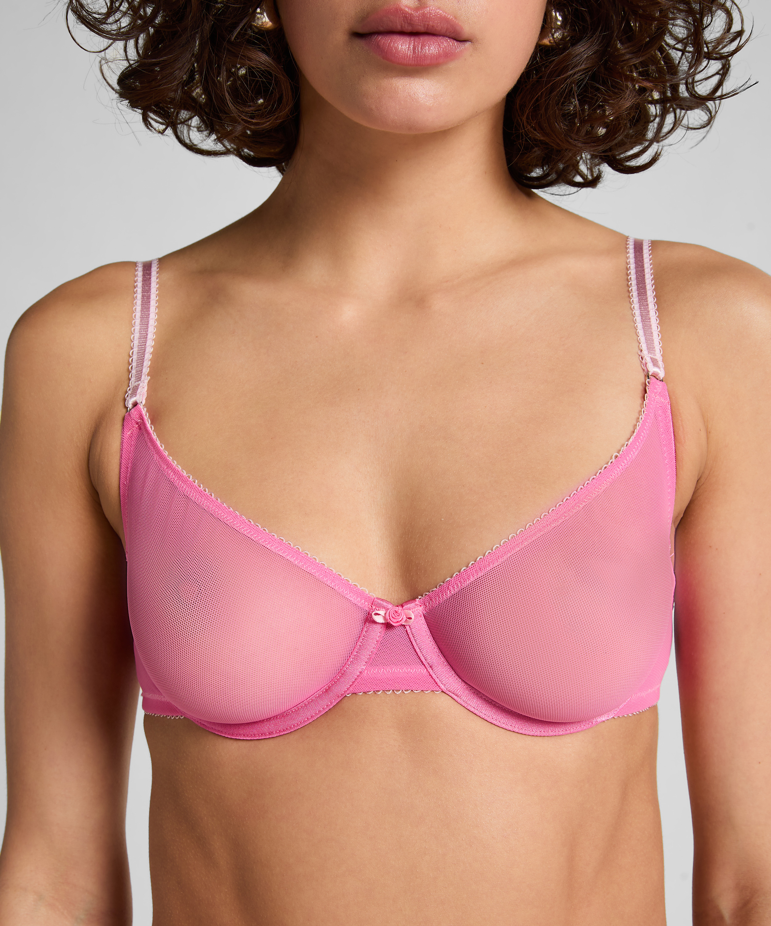 Roza Non-Padded Underwired Bra, Pink, main