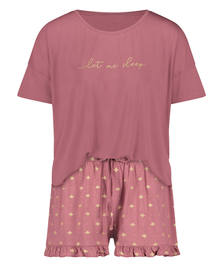 Short Pyjama Set, Pink