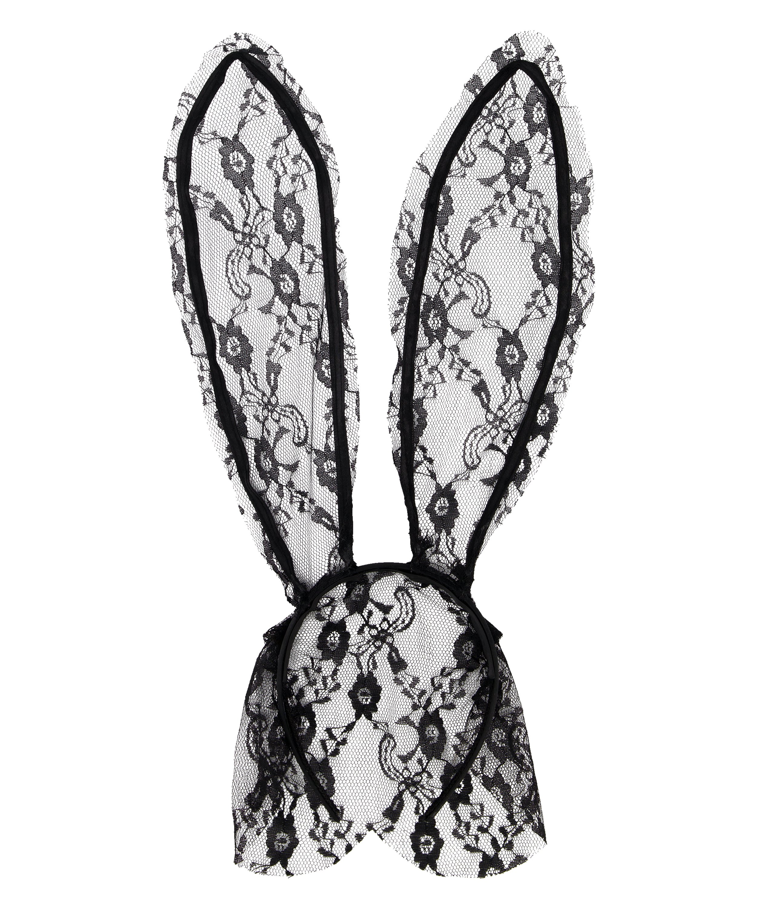 Bunny Lace Headband, Black, main