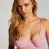 Milaan Non-Padded Underwired Longline Bra, Pink