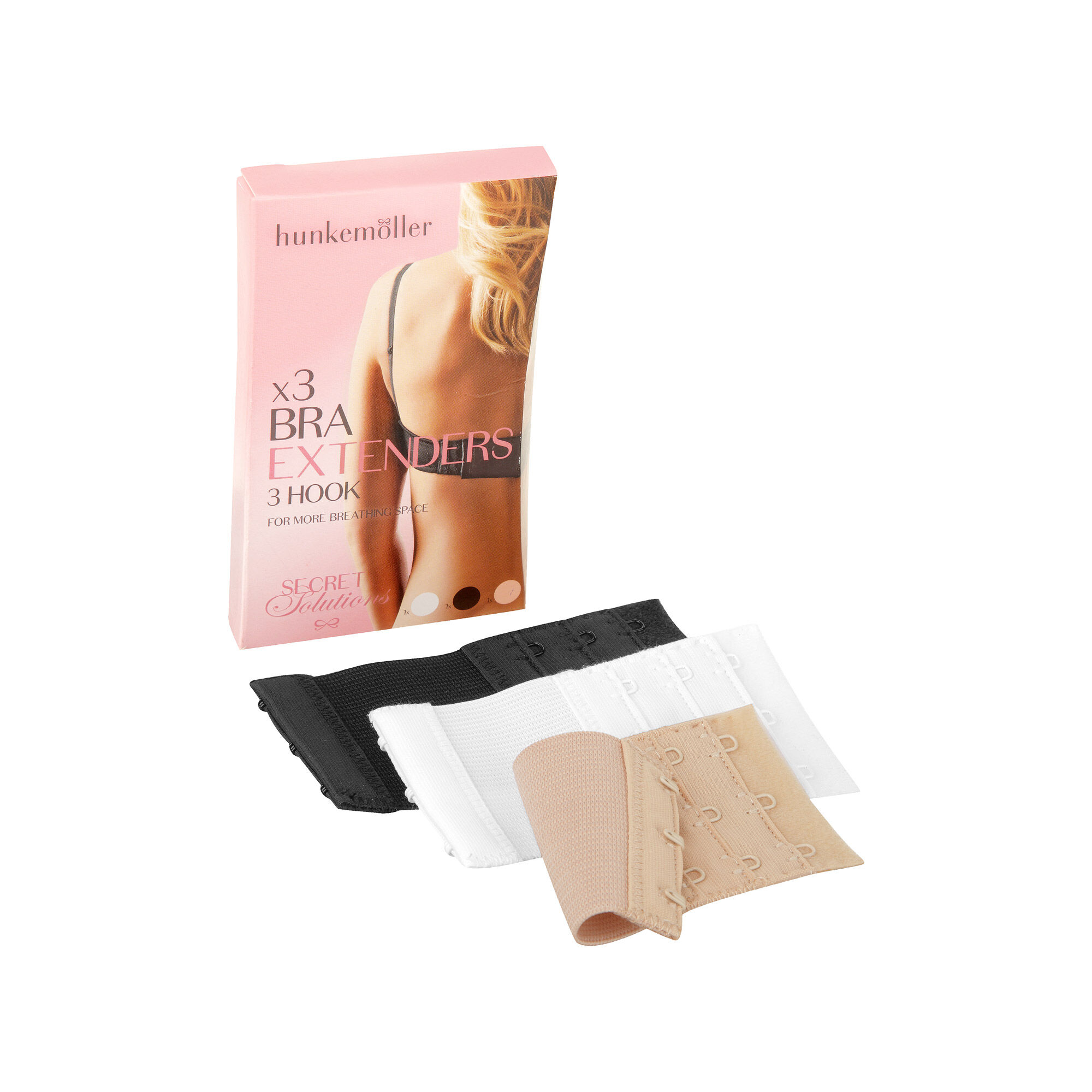 3-Pack Bra Extenders, White 3-Pack Bra Extenders, White