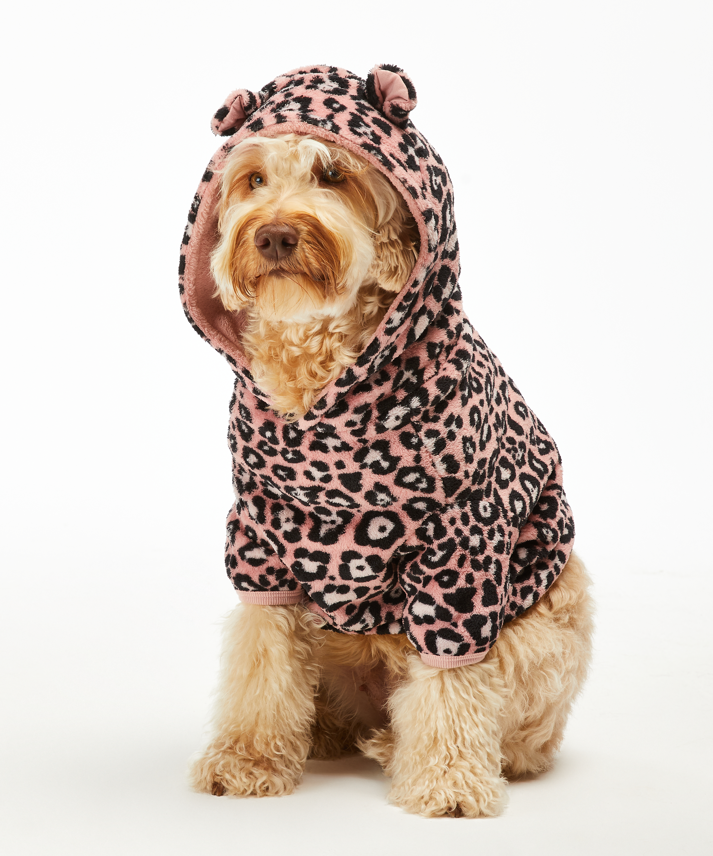 Dog's Fleece Onesie, Pink, main