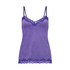 Velours Lace Cami Top, Purple