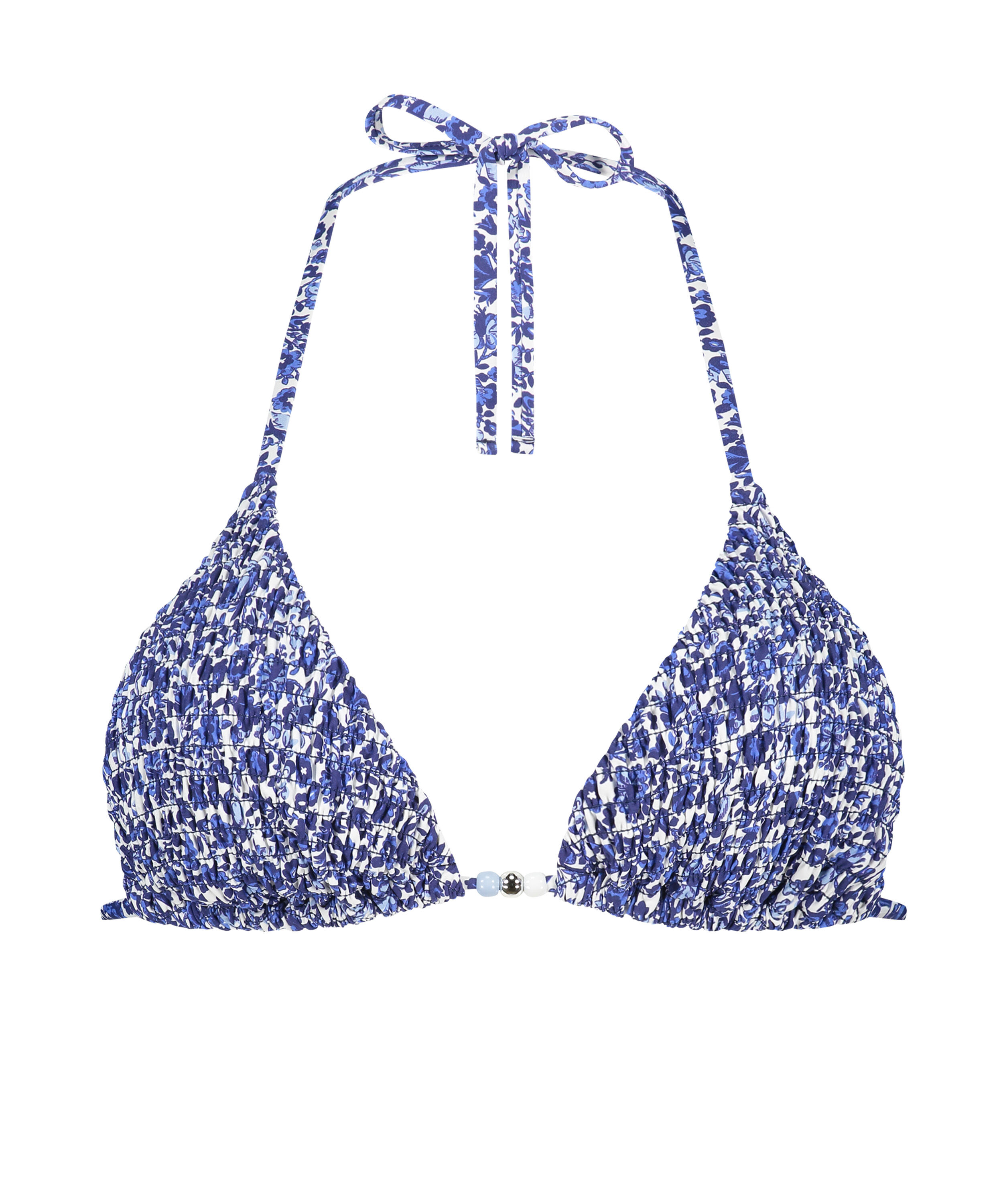 Lobos Triangle Bikini Top, Blue