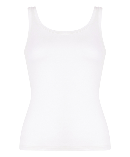 Singlet Tanktop Soft Cotton, White