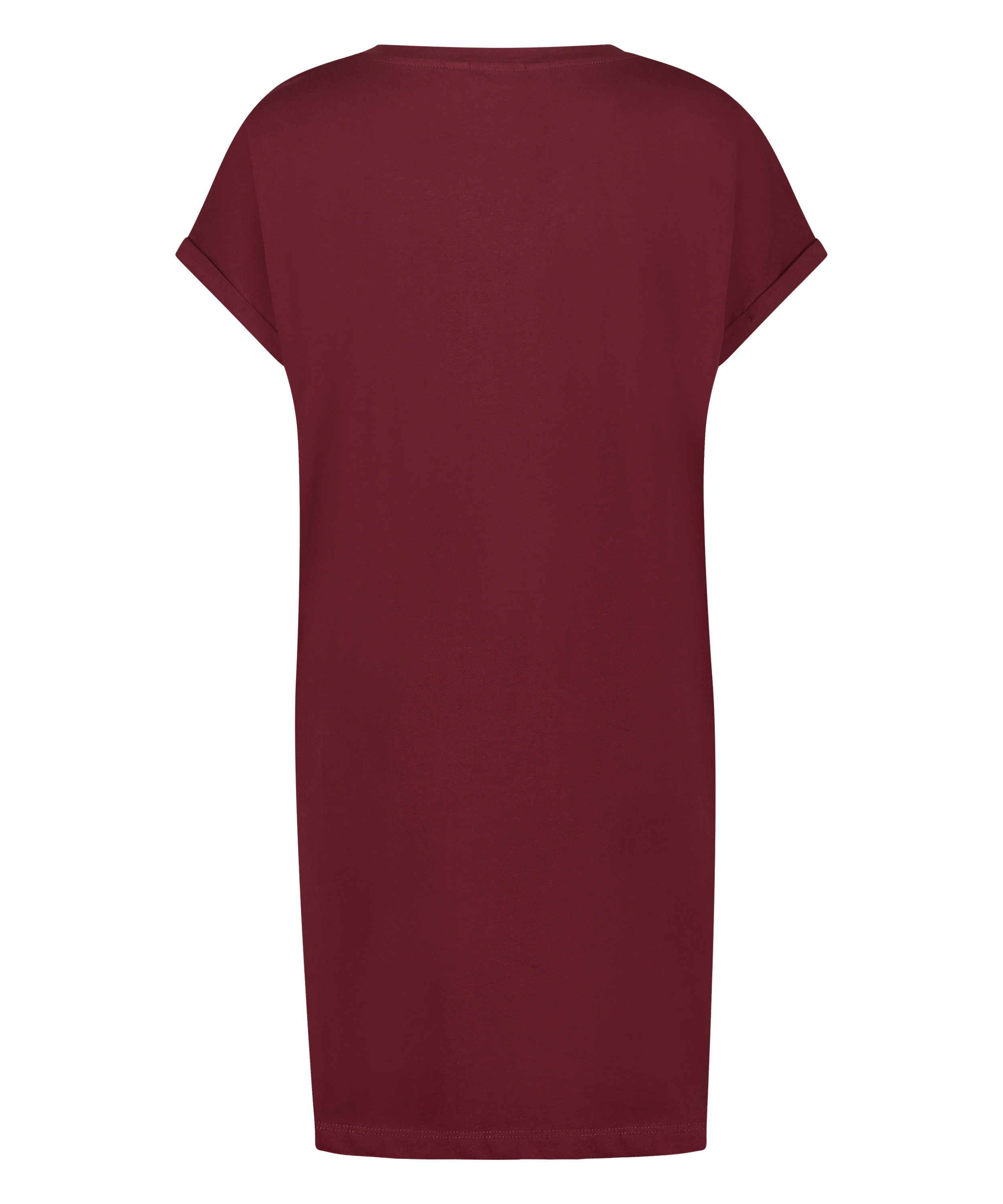 Round Neck Nightshirt, Red, main