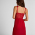Nora Lace Slip Dress, Red