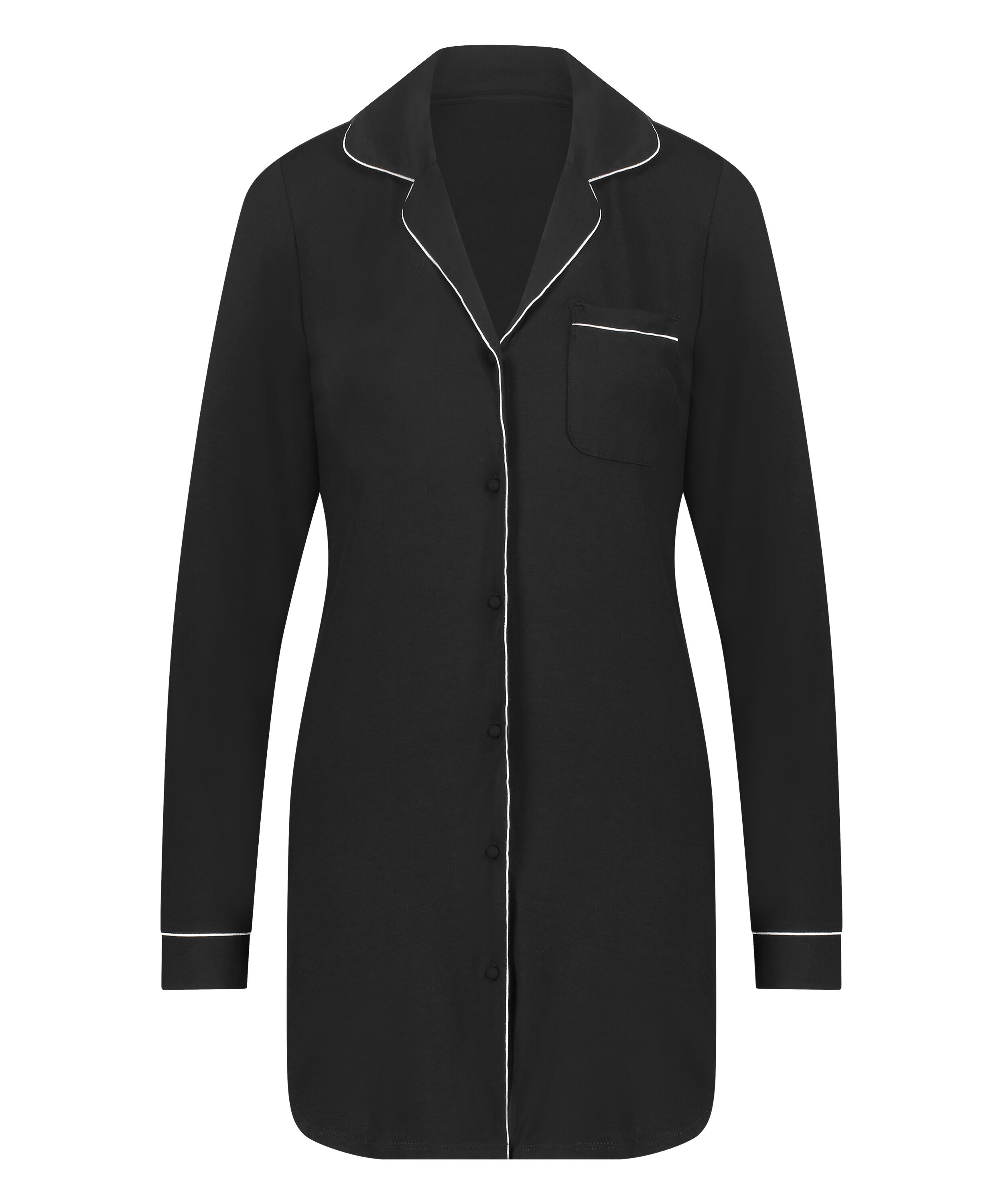 Essential Jersey Shirtdress, Black