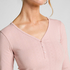 Henley Pyjama Top, Pink
