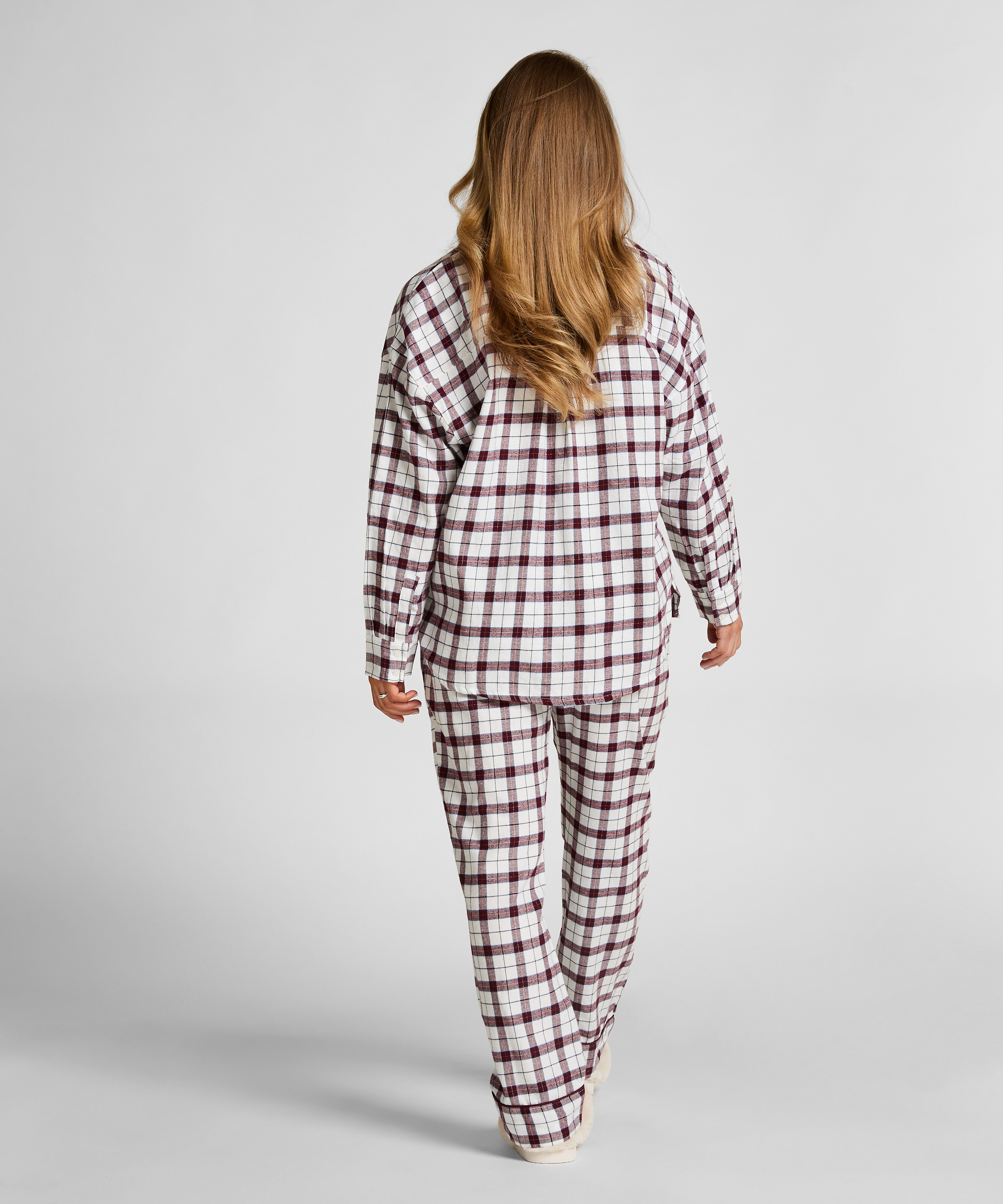 Petite Flannel Pyjama Pants, White, main