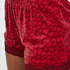 Velvet lace shorts, Red