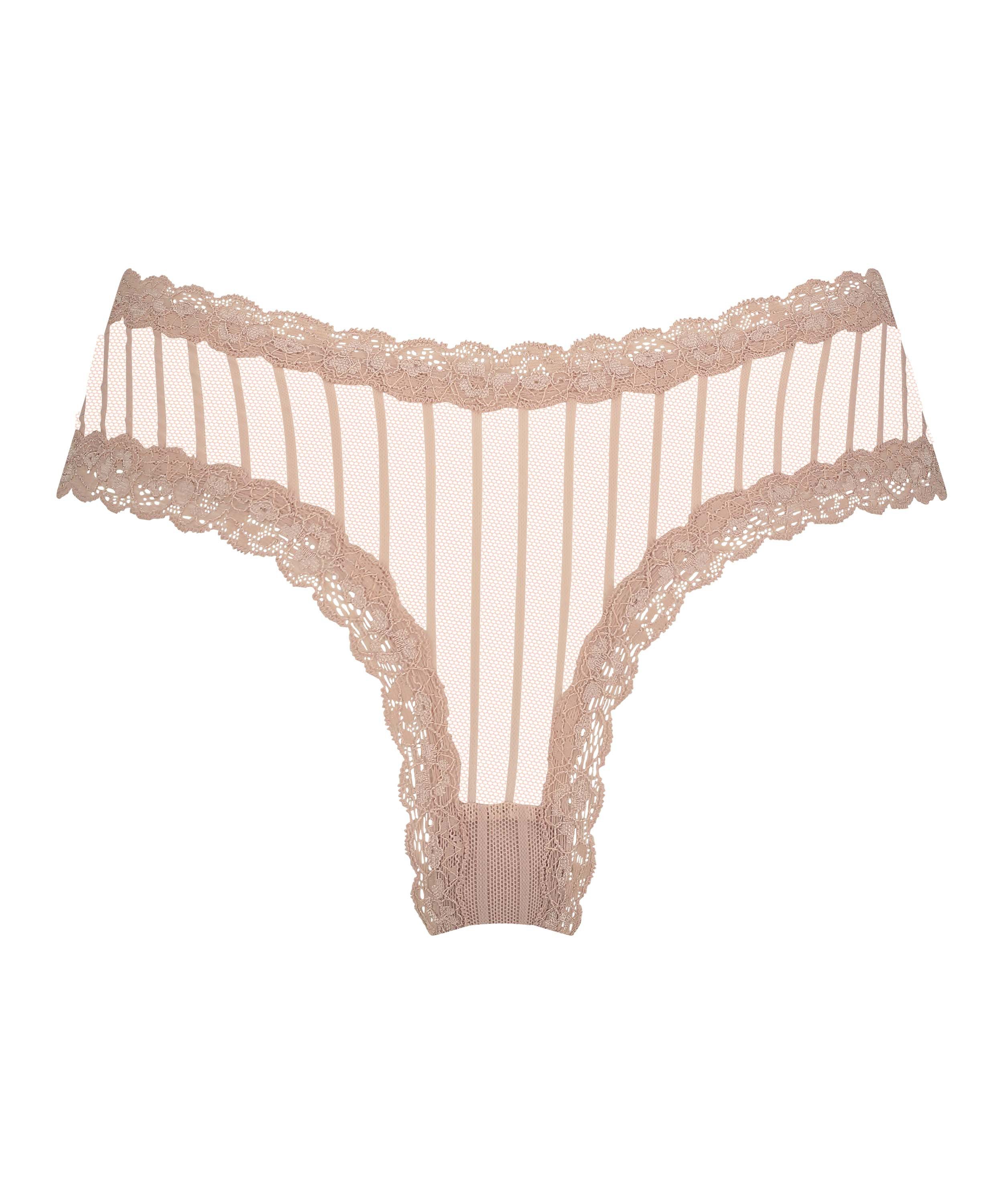 V-shape Mesh Brazilian, Beige, main