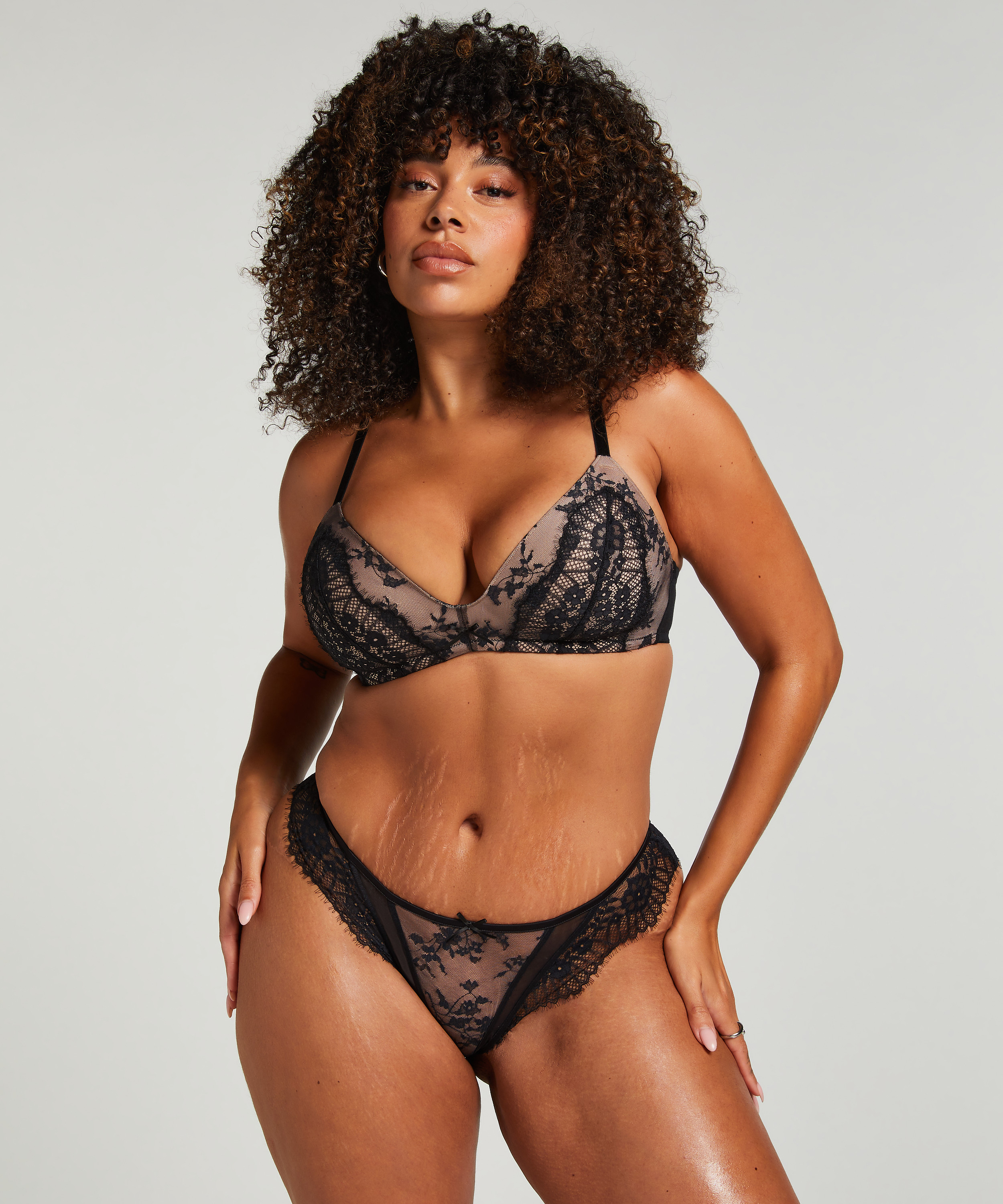 Daphne Padded Non-Wired Bra, Black, main