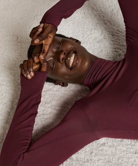 super soft Turtleneck shirt with Cashmere, Purple