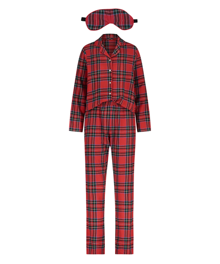 Twill Check Pyjama Set, Red