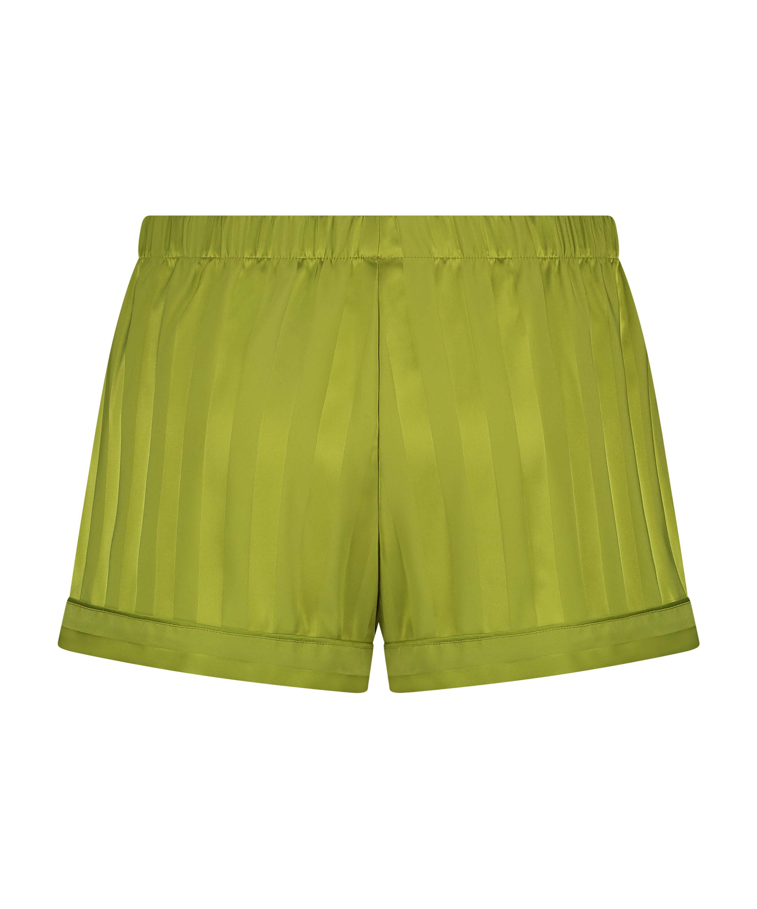 Satin pyjama shorts, Green, main