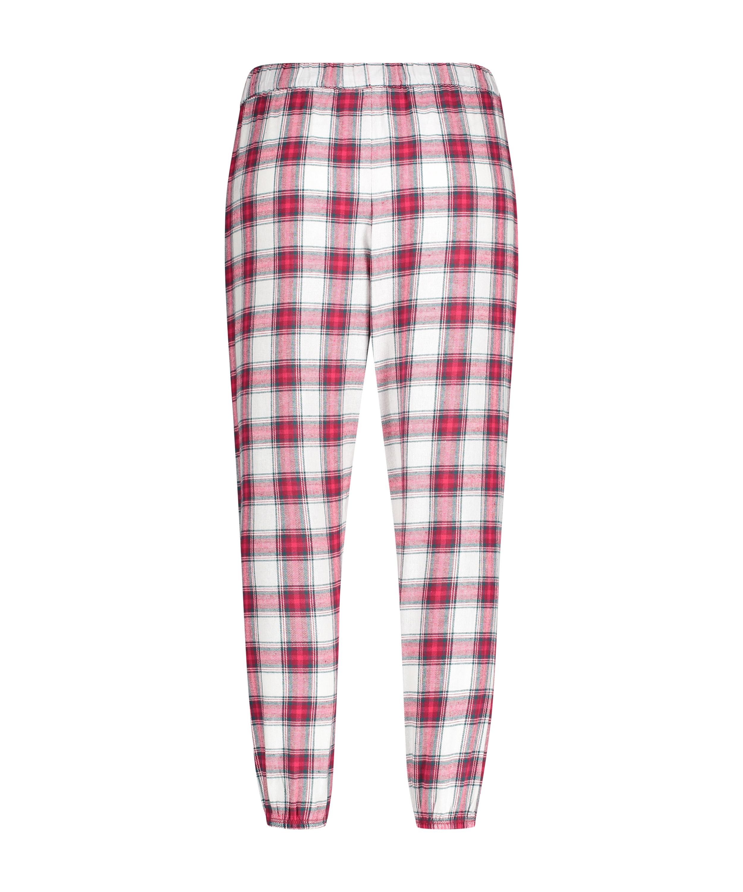 Twill Check Pyjama Pants, Red, main