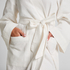 Waffle Bathrobe, White