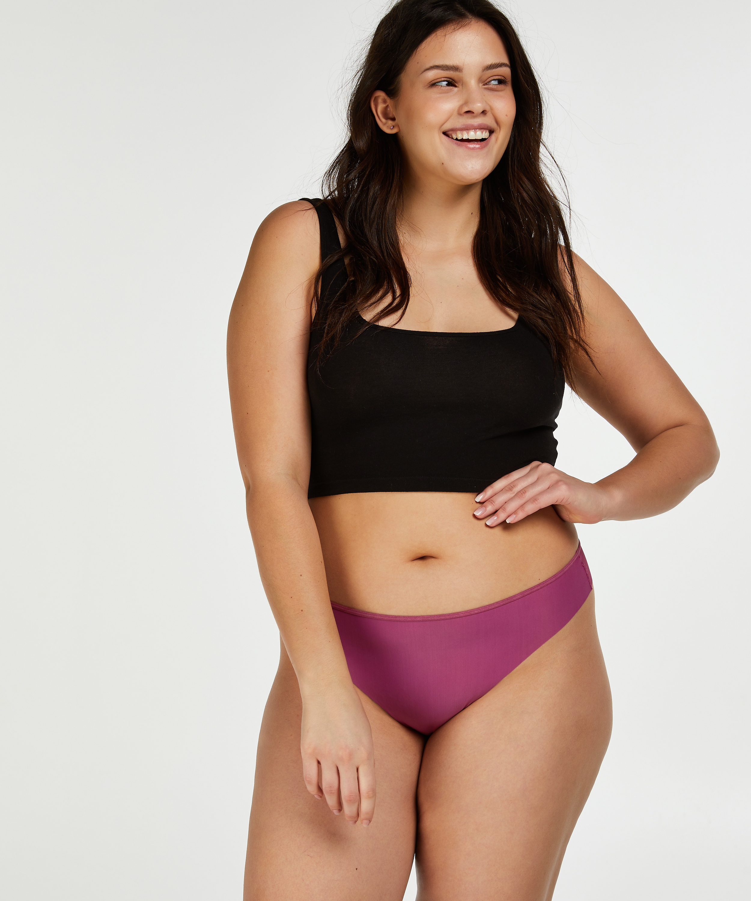 Invisible thong branded, Pink, main