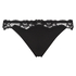 Secret Lace cotton thong, Black