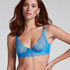 Anya Non-Padded Longline Underwired Bra, Blue