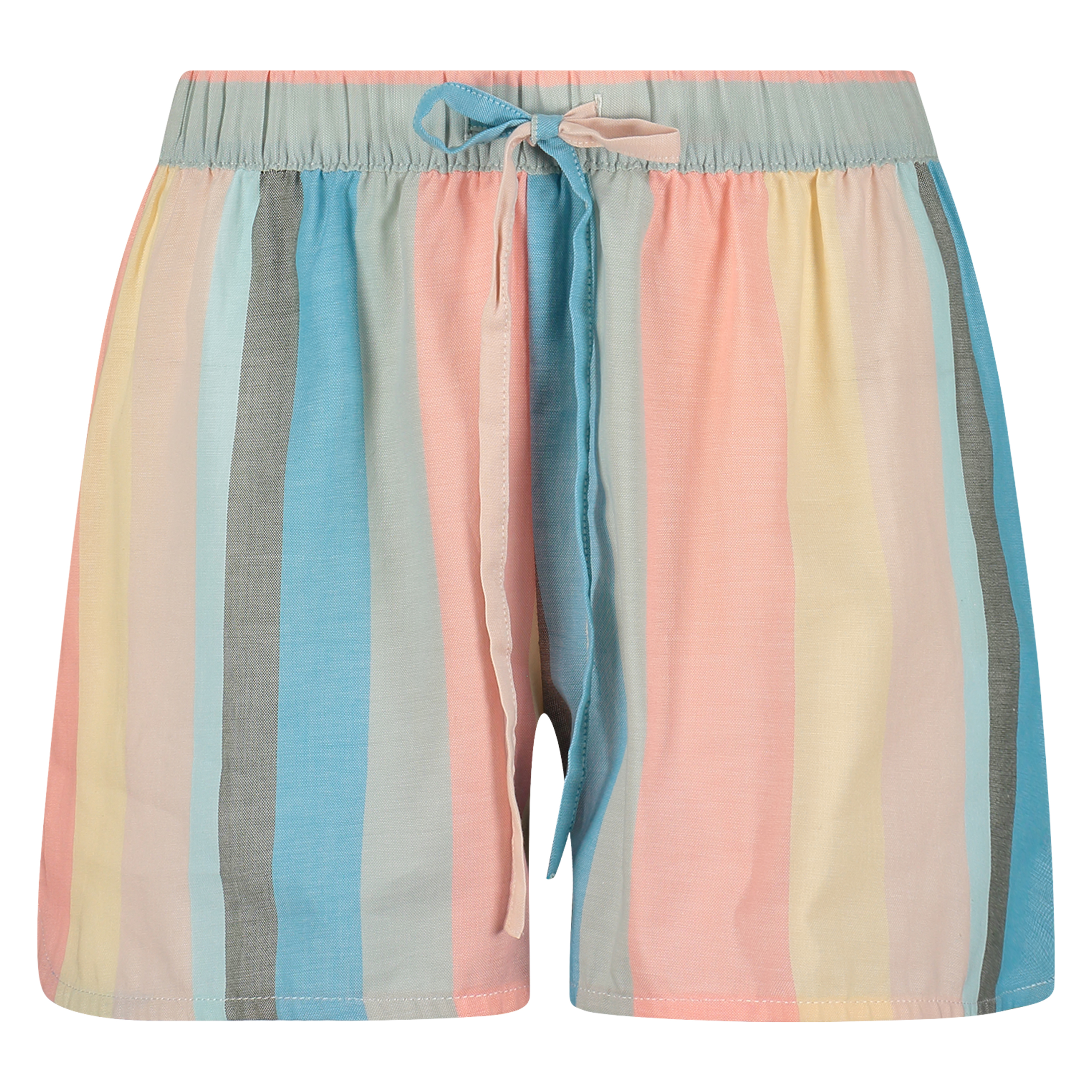Chambray stripe pyjama shorts, Pink, main