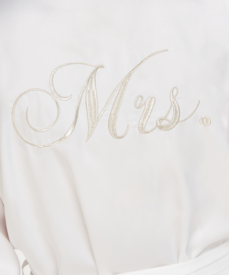 Kimono satin Bridal, White