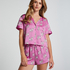 Satin pyjama shorts, Purple