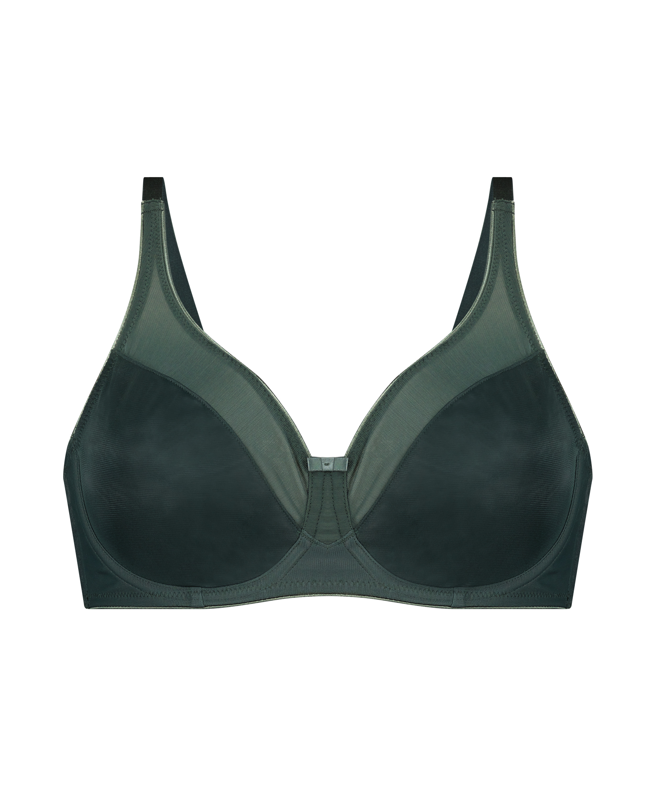 Nina Non-Padded Underwired Minimizer Bra, Green, main