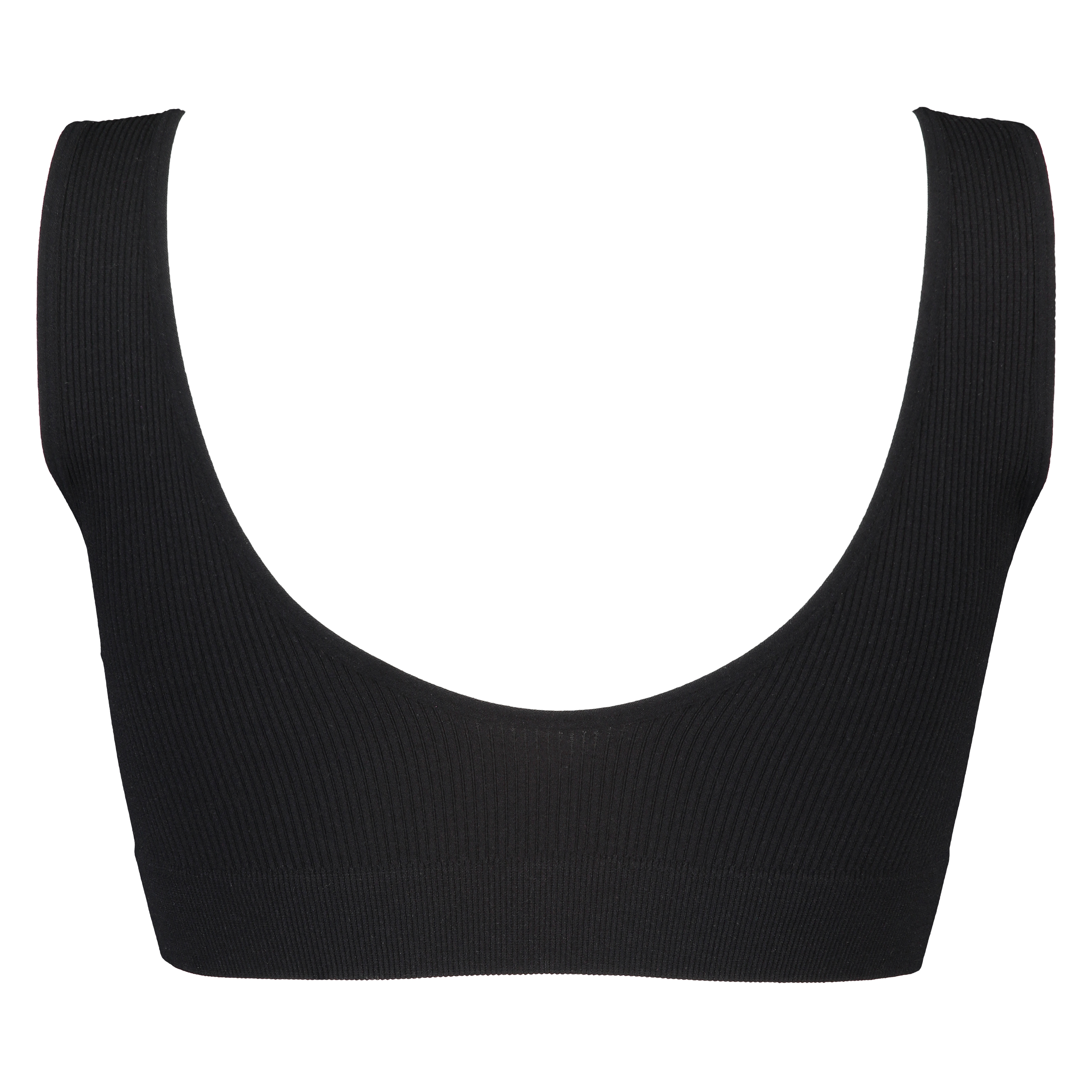 Seamless bralette, Black, main