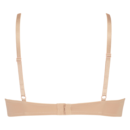 Plunge Padded Underwired Bra, Beige