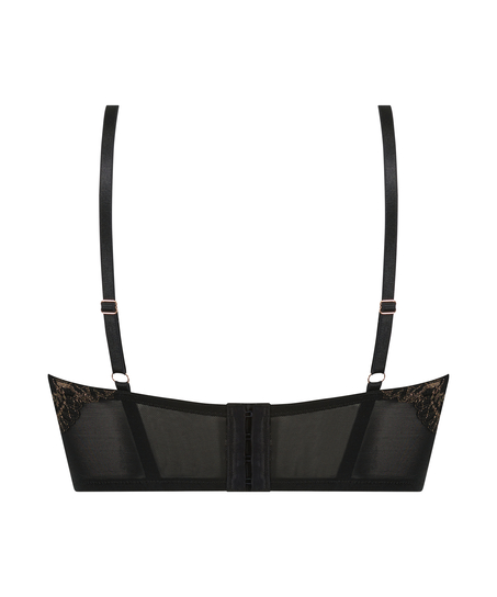 Lexi Padded Longline Underwired Bra, Black