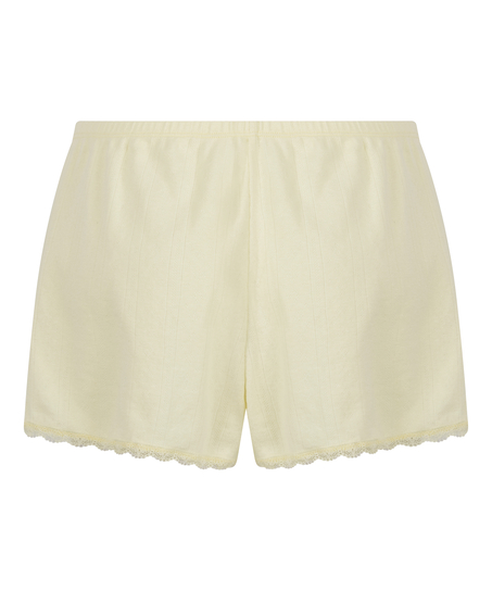 Pointelle Shorts, Yellow
