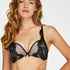 Yves padded underwired maximizer bra, Black