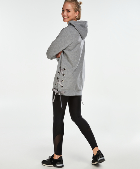 HKMX Sweater lace up, Grey