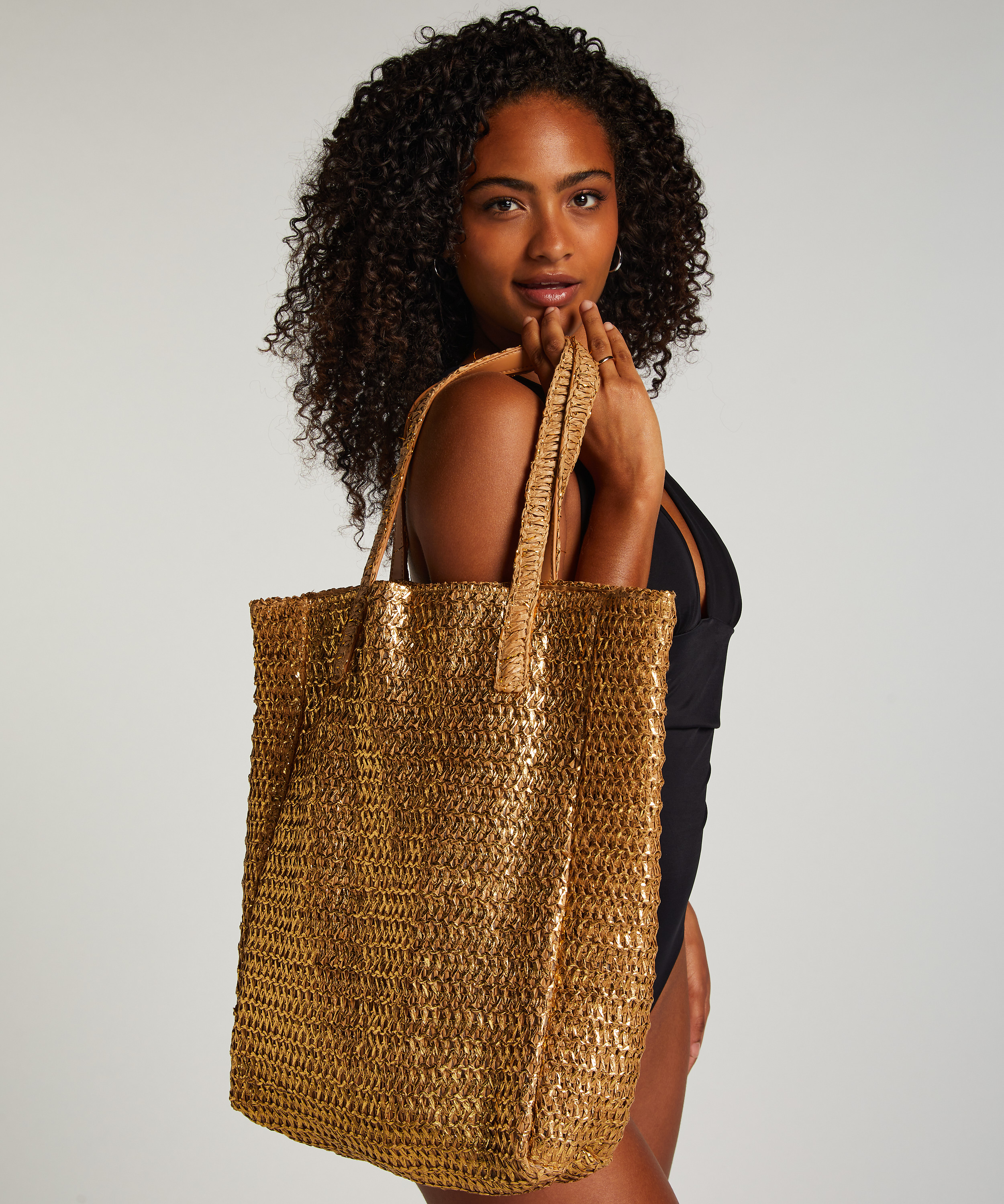 Goldie Beach Bag, Yellow, main