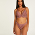 Chynna padded push-up longline underwired bra, Purple